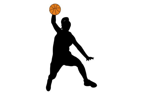 Basketball Player Silhouette Vector Art: Dynamic Design Asset