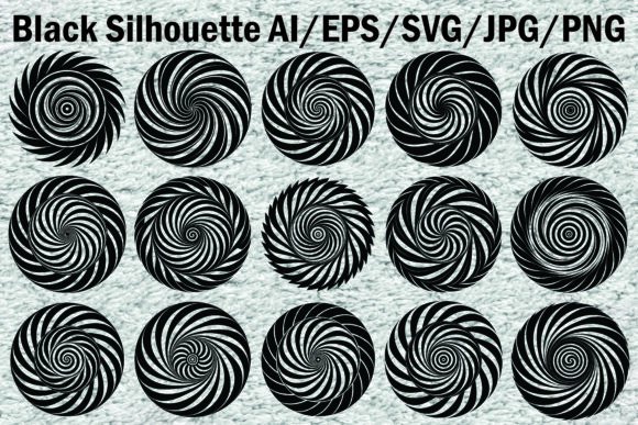 Black and White Spiral Swirl Silhouette: A Designer's Guide