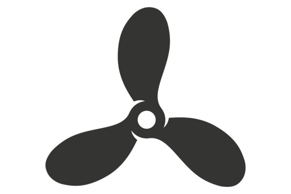 Black Propeller Fan: A Bold Font for Modern Design
