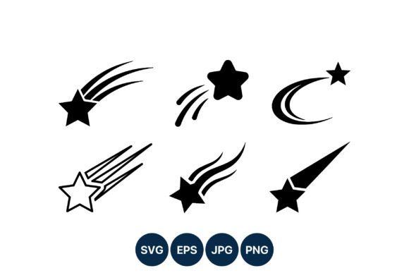 Celestial Flair: Mastering the Shooting Stars Vector Icons