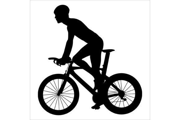Cyclist Silhouette Vector Illustration: A Dynamic Design Asset