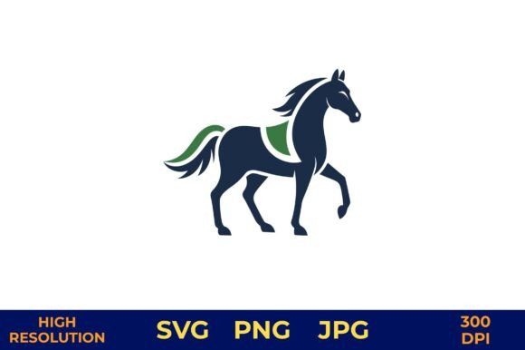 Dynamic Motion Captured: The Black Horse Running Vector Design