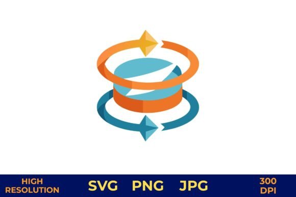 Dynamic Motion in 3D: The Rotating Arrows Icon for Modern Design