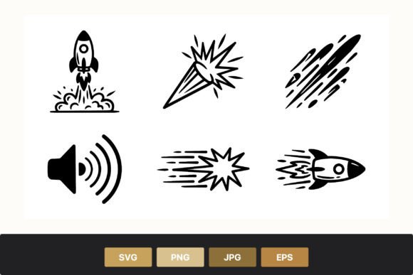 Rocket Launch Sound Explosion Vector: Dynamic Design Assets