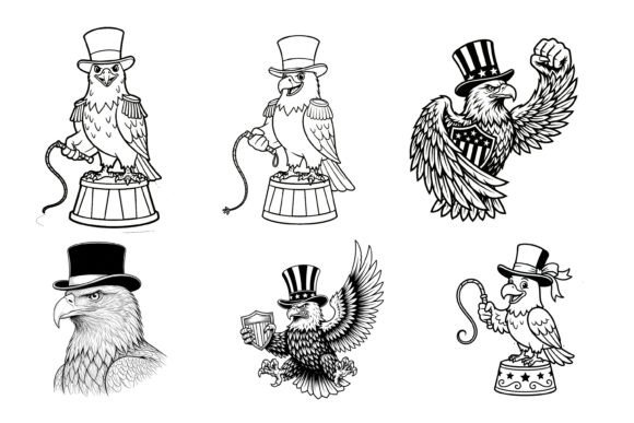 Soar with Creativity: The American Bald Eagle Top Hat Bundle